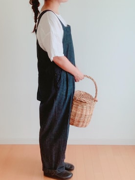 「Sunny clouds（サニークラウズ）のアイテム（サロペット/オーバーオール）」を使った、kinokoさん（レディース・164cm）の秋コーディネート