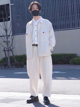 「Confirm（コンファーム）のアイテム（ブルゾン）」を使った、かみけん。さん（メンズ・168cm）の春コーディネート