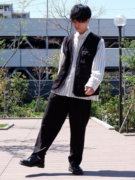 かみけん。さん（メンズ・168cm）の春コーディネート