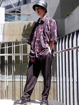 「Confirm（コンファーム）のアイテム（帽子）」を使った、かみけん。さん（メンズ・168cm）の夏コーディネート