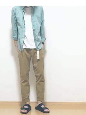 「アイテム（その他、ブルー系）」を使った、ﾖｼｵｶさん（メンズ・175cm）の春コーディネート