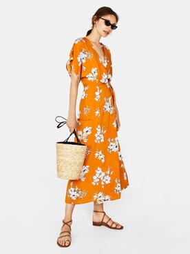 ワンピース ドレス オレンジ系 を使った 夏フェス の人気ファッションコーディネート Wear