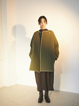 「キルティングコート」｜BLACKBYMOUSSY_staffさん（レディース・169cm）の秋コーディネート