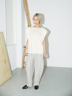 「パワショル」｜「アイテム（その他）」を使った、BLACKBYMOUSSY_staffさん（レディース・160cm）の春コーディネート