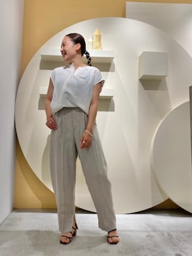 french sleeve tuck shirt（フレンチスリーブタックシャツ）を使った 