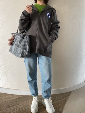 「ADER error（アーダーエラー）のアイテム（ジャケット/アウター）」を使った、Lisabbさん（レディース・163cm）の冬コーディネート