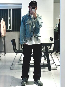 デニムジャケットを使った 韓国 のメンズ人気ファッションコーディネート Wear