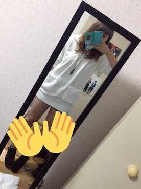 「PARK Eastのアイテム（卫衣、ホワイト系）」を使った、Aya*.｡さん（レディース・162cm）の冬コーディネート
