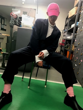 「Paul Smith（ポールスミス）のアイテム（ブーツ）」を使った、結城 蓮さん（メンズ・175cm）の春コーディネート