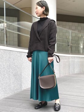 「La porte de demain（ラポルトドゥドゥマン）のアイテム」を使った、rinaryさん（レディース・160cm）の秋コーディネート