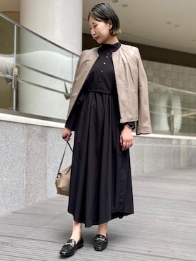 「green label relaxing（グリーンレーベルリラクシング）のアイテム（その他アウター）」を使った、rinaryさん（レディース・160cm）の秋コーディネート