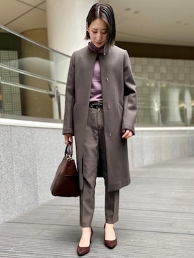 「green label relaxing（グリーンレーベルリラクシング）のアイテム（その他アウター）」を使った、rinaryさん（レディース・160cm）の秋コーディネート