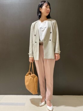 「遊び心のあるJacket Style」｜「アイテム（ジャケット/アウター）」を使った、rinaryさん（レディース・160cm）の冬コーディネート
