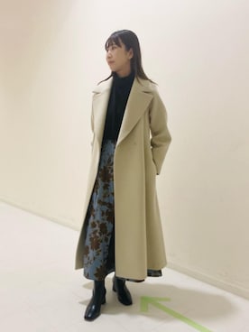 「EMMEL REFINES（エメルリファインズ）のアイテム（その他アウター）」を使った、rinaryさん（レディース・160cm）の冬コーディネート