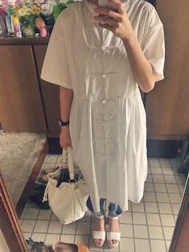 「アイテム（シャツワンピース）」を使った、takaさん（レディース・158cm・20代）の夏コーディネート