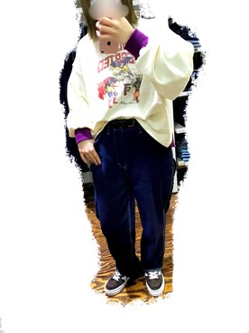 「RAY CASSIN（レイカズン）のアイテム（スウェット）」を使った、かののさん（レディース・161cm）の冬コーディネート