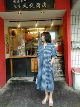 「TICCA（ティッカ）のアイテム（シャツワンピース）」を使った、yukanjpwさん（レディース・166cm）の春コーディネート
