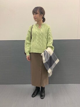 Miki Nakamuraさん(レディース・160cm)の冬コーディネート
