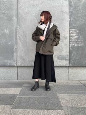 Miki Nakamuraさん（レディース・160cm）の冬コーディネート