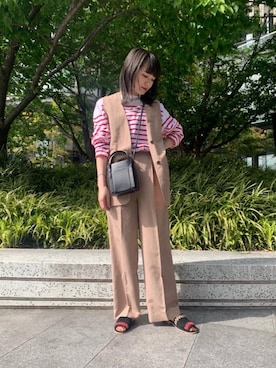 「ベーシック/トラッド」｜Miki Nakamuraさん（レディース・160cm）の春コーディネート