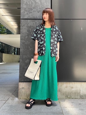 「RECOMMEND  ITEM STYLING」｜「アイテム（ワンピース/ドレス）」を使った、Miki Nakamuraさん（レディース・160cm）の夏コーディネート