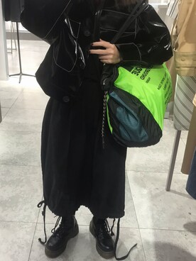 「通勤穿搭」｜「アイテム（ブルゾン）」を使った、努力的牛牛さん（レディース・153cm）の秋コーディネート