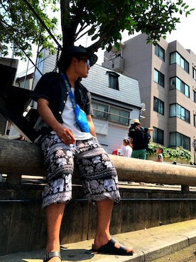 「アイテム（メッセンジャーバッグ、ブルー系）」を使った、けんちょりさん（メンズ・174cm）の冬コーディネート