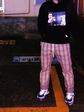 「FNTY（フライングナインティ）のアイテム」を使った、けんちょりさん（メンズ・174cm）の冬コーディネート