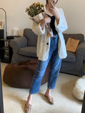 「CHARLES & KEITH（チャールズ & キース）のアイテム（スリッポン）」を使った、32岁的中年少女さん（レディース・160cm）の春コーディネート