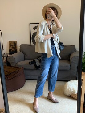 「CHARLES & KEITH（チャールズ & キース）のアイテム（スリッポン）」を使った、32岁的中年少女さん（レディース・160cm）の春コーディネート