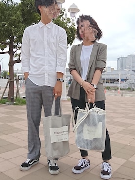 「DHOLIC（ディーホリック）のアイテム（スラックス）」を使った、Kさん（メンズ・178cm）の秋コーディネート