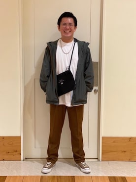 「LOGOS（ロゴス）のアイテム（ジャケット/アウター）」を使った、coen やのさん（メンズ・171cm）の秋コーディネート