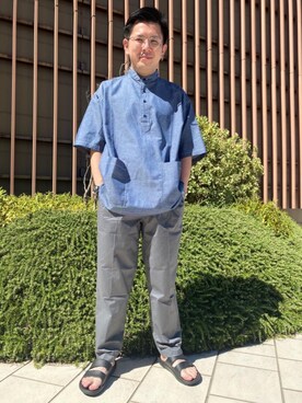 「涼しくて軽い「涼・軽パンツ」」｜coen やのさん（メンズ・171cm）の夏コーディネート