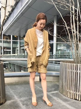 「ショーパン」｜「アイテム（その他アウター）」を使った、yukaさん（レディース・163cm）の冬コーディネート