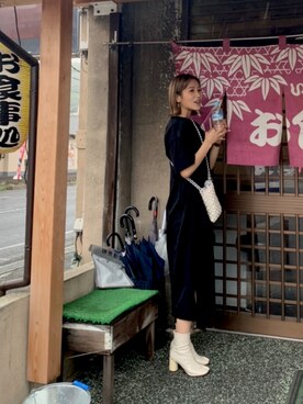 「アイテム（ワンピース/ドレス）」を使った、ななさん（レディース・165cm・10代）の夏コーディネート