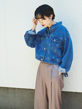 「SOMETHING（サムシング）のアイテム（ジャケット/アウター）」を使った、森 仁美さん（レディース・163cm）の夏コーディネート