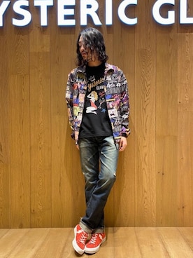 「コラボレーション」｜「アイテム（ナイロンジャケット）」を使った、®️さん（メンズ・177cm）の春コーディネート