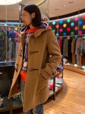 「コラボレーション」｜「アイテム（ダッフルコート）」を使った、®️さん（メンズ・177cm）の秋コーディネート