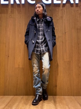 「HYSTERIC GLAMOUR（ヒステリックグラマー）のアイテム（ダッフルコート）」を使った、®️さん（メンズ・177cm）の秋コーディネート