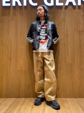 「ロックコーデ」｜「アイテム（その他アウター）」を使った、®️さん（メンズ・177cm）の冬コーディネート
