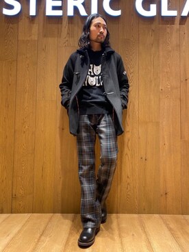 「コラボレーション」｜「アイテム（その他アウター）」を使った、®️さん（メンズ・177cm）の冬コーディネート