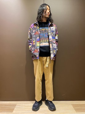 「コラボレーション」｜「アイテム（ナイロンジャケット）」を使った、®️さん（メンズ・177cm）の冬コーディネート