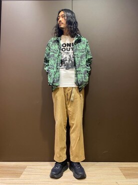 「コラボレーション」｜「アイテム（ブルゾン）」を使った、®️さん（メンズ・177cm）の春コーディネート