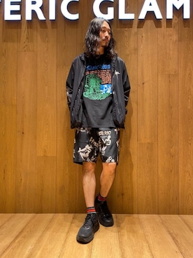 「コラボレーション」｜「アイテム（ブルゾン）」を使った、®️さん（メンズ・177cm）の春コーディネート