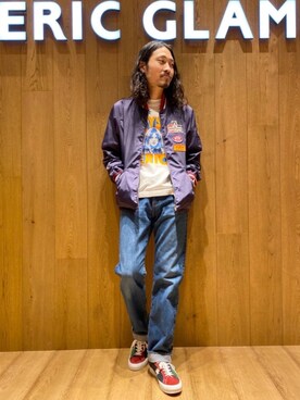 「でにむ」｜「アイテム（ナイロンジャケット）」を使った、®️さん（メンズ・177cm）の春コーディネート