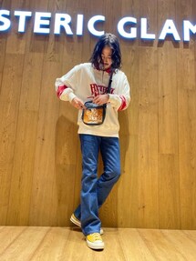 HYSTERIC GLAMOUR DEVIL MOTOR 衿付きスウェット HYSTERIC GLAMOUR（ヒステリックグラマー）の「DEVIL MOTOR 衿