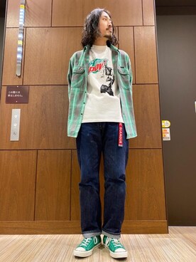 「ﾋﾞｯｸﾞｼﾙｴｯﾄ」｜®️さん（メンズ・176cm）の春コーディネート