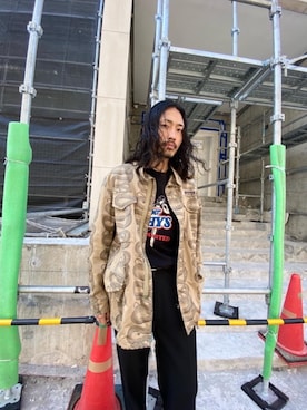 「ロンt」｜「アイテム（ブルゾン）」を使った、®️さん（メンズ・176cm）の秋コーディネート