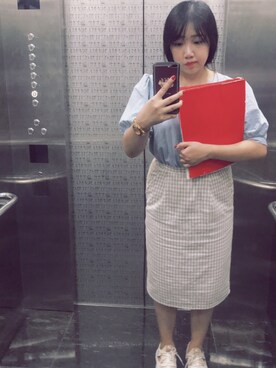 「Marc by Marc Jacobs（マークバイマークジェイコブス）のアイテム（アナログ腕時計）」を使った、雞蛋さん（レディース・158cm）の春コーディネート