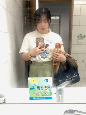 「5（ファイブ）のアイテム（パンツ）」を使った、雞蛋さん（レディース・158cm）の夏コーディネート